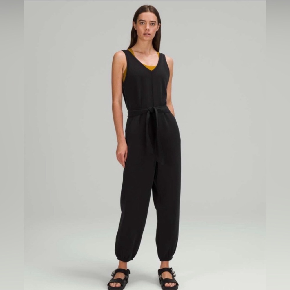 Lululemon | Ease Of It All V-Neck Jumpsuit in Black